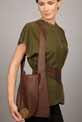 brown leather handbag by Ewa Kielczewska 